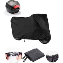 CoverPlus Rmg Moto Gusto Ranger 100 Siyah Motosiklet Brandası Arka Çanta Uyumlu