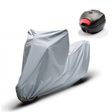 CoverPlus Aprilia Caponord 1200 Abs Travel Pack Gri Motosiklet Brandası Arka Çanta Uyumlu