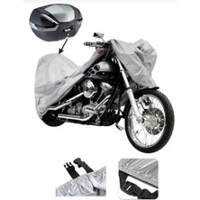 CoverPlus Sym Adx 125 Gri Motosiklet Brandası Arka Çanta Uyumlu