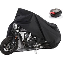 CoverPlus Honda X-Adv 350 Siyah Motosiklet Brandası Arka Çanta Uyumlu