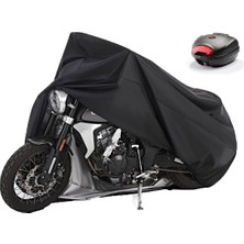 CoverPlus Honda cl 250 Siyah Motosiklet Brandası Arka Çanta Uyumlu