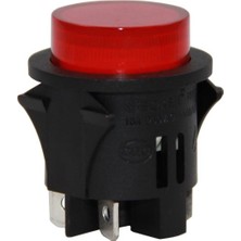 Ayt Yuvarlak 25 mm Basmalı 4 Pın Kalıcı Anahtar (PS18-16N-2)(IC-180G)