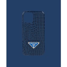 Dukkan Case Lacivert Suni Deri Telefon Kılıfı - DK097 - iPhone 15