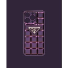 Dukkan Case Mor Kabartmalı Silikon Telefon Kılıfı - DK031 - iPhone 13
