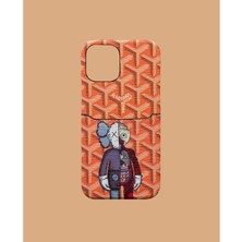 Dukkan Case Turuncu Kartlıklı Telefon Kılıfı - DK127 - iPhone 11 Promax