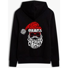 Swozz 2024 New Year Ön Arka Baskılı Siyah Unisex Hoodie