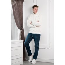 Akçaylar Yarım Fermuarlı Dik Yaka 3 Iplik Içi Polarlı Oversize Kışlık Sweatshirt