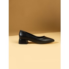 Alemdar Shoes Leon Siyah Topuklu Kadın Ayakkabı