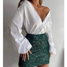 Shop Krutzo Kadın Pul Payet Mini Etek