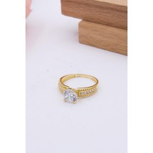 Latif Kuyumcu 14 Ayar Altın Yüzük Tek Taş Kadın Yüzük LKYZK1376