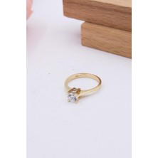 Latif Kuyumcu 14 Ayar Altın Yüzük Tek Taş Kadın Yüzük LKYZK1379