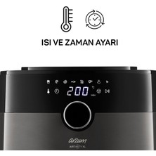 Arzum Xl 6l Hazne Kapasiteli Premium Airfryer Sıcak Hava Fritözü, 8 Otomatik Pişirme Programı, Zaman Ayarlı, 4 Yıl Garantili,Luciole Lambader Hediye