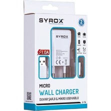 Syrox J14 Micro Kablolu Şarj Seti 1.0A