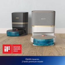 Philips Premium Lidar Tarama Islak-Kuru Temizlik Homerun 7000 Serisi 5000PA Ultra Emiş Gücü, Otomatik Boşaltma Istasyonlu Robot Süpürge - LUCİOLE BEYAZ LAMBADER HEDİYE!