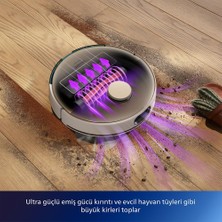 Philips Premium Lidar Tarama Islak-Kuru Temizlik Homerun 7000 Serisi 5000PA Ultra Emiş Gücü, Otomatik Boşaltma Istasyonlu Robot Süpürge - LUCİOLE BEYAZ LAMBADER HEDİYE!