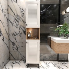 Yıldız Elegance Banyo Boy Dolabı Luxe Ahşap-Beyaz