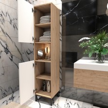 Yıldız Elegance Banyo Boy Dolabı Luxe Ahşap-Beyaz