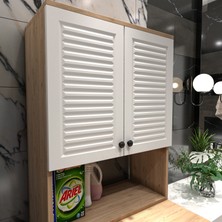 Yıldız Elegance Banyo Dolabı Çamaşır Makinesi Dolabı Ahşap-Beyaz