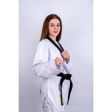 Haşado Profesyonel Siyah Yaka Ultra Fighter Kumaş Taekwondo Elbisesi