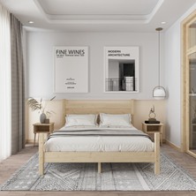 Renazzo Urban Model Doğal Çam Ahşap Karyola