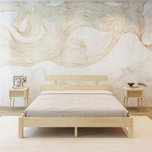 Renazzo Lotus  Model Doğal Çam Ahşap Karyola