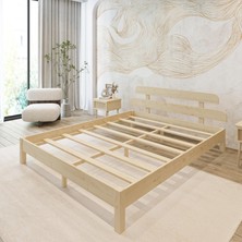 Renazzo Lotus  Model Doğal Çam Ahşap Karyola
