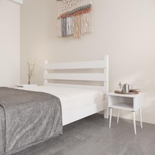 Renazzo Natura Model Beyaz Renk Çam Ahşap Karyola