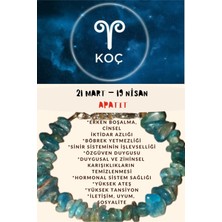 Doğal Taş Dünyası Sertifikalı Burç Taşı Koç Burcu Apatit Taşı Bileklik