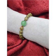 Doğal Taş Dünyası  Doğal Taş Unakit Aventurin Taşı Tasarım Bileklik