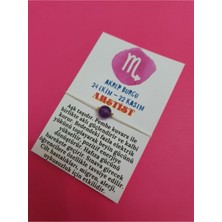 Doğal Taş Dünyası Sertifikalı Akrep Burcu Ametist Doğal Taş Ip Burç Bilekliği