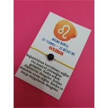 Doğal Taş Dünyası Aslan Burcu Oniks Doğal Taş Ip Burç Bilekliği