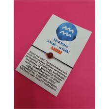 Doğal Taş Dünyası Kova Burcu Akik Doğal Taş Ip Burç Bilekliği