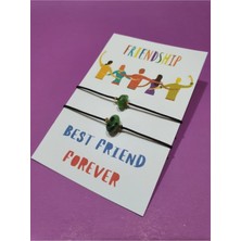 Doğal Taş Dünyası Sertifikalı Dostluk Zümrüt Doğal Taşlı Ip Bileklik