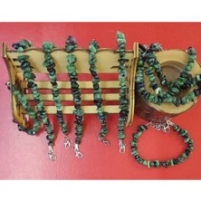 Doğal Taş Dünyası Doğal Taş Orijinal Zümrüt Taşı Bileklik