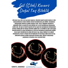 Doğal Taş Dünyası Gül (Çilek) Kuvars Doğal Taş Bileklik Özel Tasarım