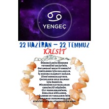 Doğal Taş Dünyası Sertifikalı Burç Taşı Yengeç Burcu Kalsit Taşı Bileklik