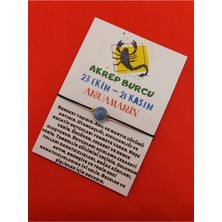 Doğal Taş Dünyası Sertifikalı Akrep Burcu Akuamarin Doğal Taş Ip Burç Bilekliği