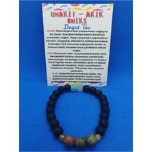 Doğal Taş Dünyası Unakit Akik Oniks Taşı Tasarım Bileklik