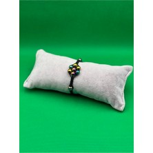 Doğal Taş Dünyası Hematit Doğal Taş Bileklik Asansörlü Kilit Sistemi El Yapımı Bileklik