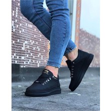 Shoecide Bağcıklı Desenli Malzeme Kömür Erkek Casual Günlük Ayakkabı