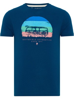 Routefield Trav  Lacivert Erkek T-shirt RFTRAV23-079