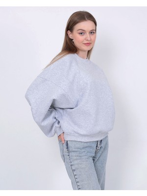 Hebb Club Kadın Uzun Kollu Oversize Sweatshirt