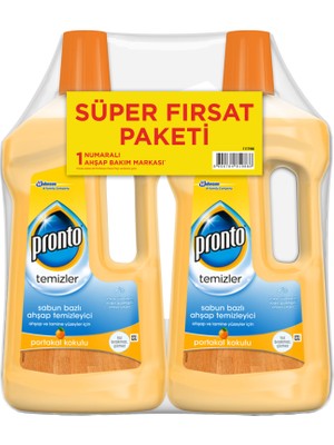 Pronto Ahşap Temizleyici Süper Fırsat Paketi (Portakal Kokulu) 750 ml + 750 ml