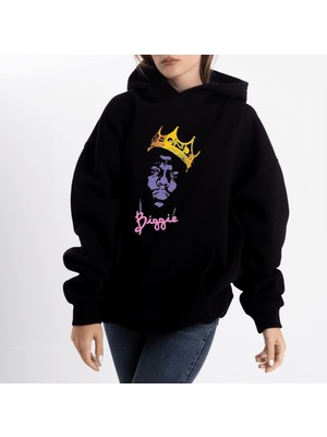 Pull The Hood Unisex Oversize Biggie Kapüşonlu Sweatshirt