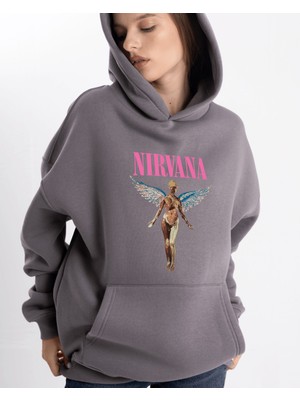 Pull The Hood Unisex Oversize Nirvana Kapüşonlu Sweatshirt