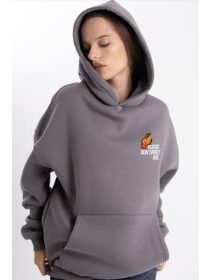 Pull The Hood Unisex Oversize No7 Kapüşonlu Sweatshirt