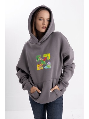 Pull The Hood Unisex Oversize Four Kapüşonlu Sweatshirt