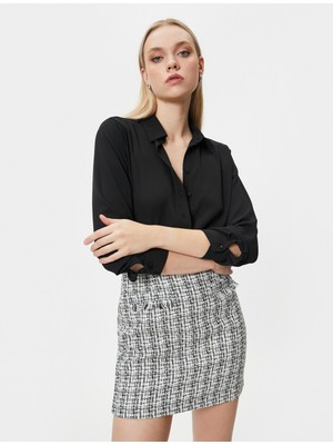 Koton Mini Tüvit Etek Normal Bel