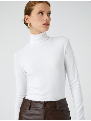 Koton Balıkçı Yaka Tişört Uzun Kollu Slim Fit