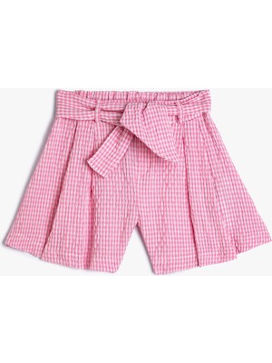 Koton Şort Beli Bağlamalı Düğme Detaylı